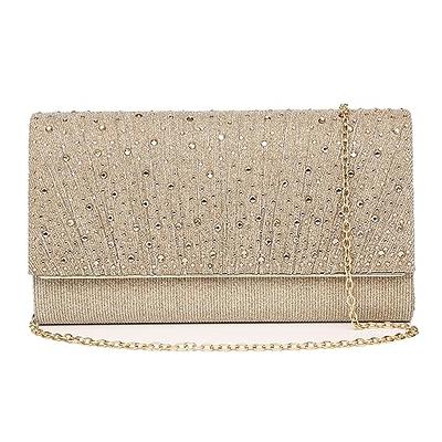 LIFEWISH Women's Unique Luxury Sequins Beaded Evening Bag Wedding Bridal  Party Prom Clutch Purse tote Handbag（Peacock blue） (style E) : Amazon.in:  Fashion