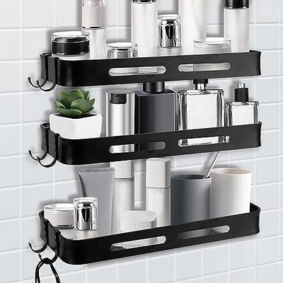 Sifniea Black Adhesive Shower Caddy 3 Pack Caddy for Bathroom