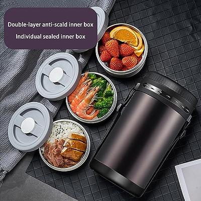 78oz/2.3L Insulated Food Jar Wide Mouth Soup Thermos Stainless Steel Vacuum  Insulated 3 Tier Stackable Bento Hot Food Insulated Lunch Box Travel Lunch  Container - Yahoo Shopping