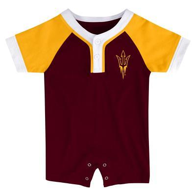 Infant Maroon/Gold Arizona State Sun Devils Raglan Romper - Yahoo Shopping