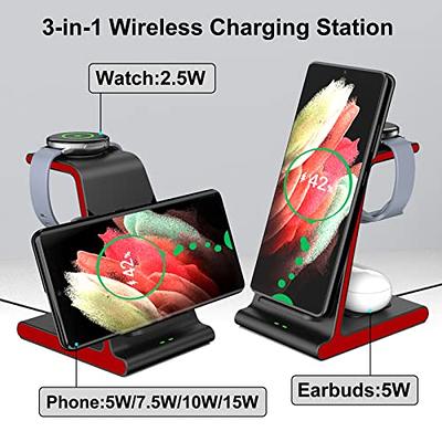 3 in 1 Wireless Samsung Charging Station with MagSafe for Samsung Galaxy  S23 Ultra, Samsung Watch 5 Pro, and Buds