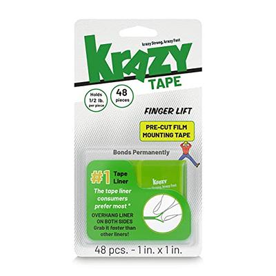 Krazy Double Sided Tape for Crafts & Scrapbooking, Easy-to-Peel Squares,  One Inch Pre-Cut Thin Tape (48 Count) - Yahoo Shopping