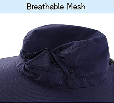 Rosoz Ponytail Sun Bucket Hats for Women UV Protection Foldable