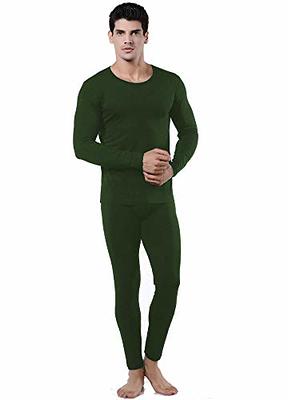 9M Men's Ultra Soft Thermal Underwear Base Layer Long Johns Set with Fleece  Lined, Army Green, Small - Yahoo Shopping