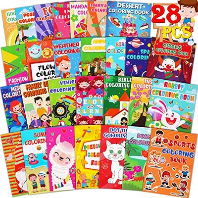 24Pack Small Coloring Books for Kids Ages 4-8, 8-12, Bulk Coloring Books