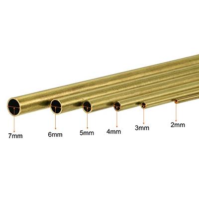 uxcell Copper Tube, 2mm 3mm 4mm 5mm 6mm 7mm OD x 0.2mm Wall Thickness 300mm  Length Seamless Round Pipe Tubing, Pack of 6