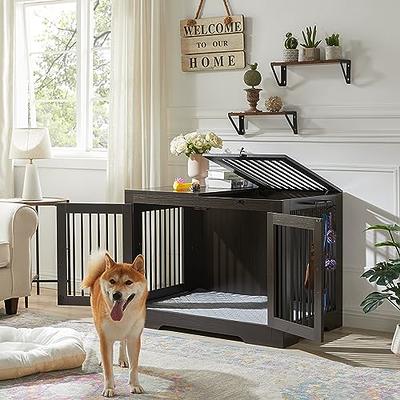 cenadinz 35*23*23 Dog Crates for Dog Adjustable Fabric Cover by Spiral Iron Pipe Strengthen Sewing Dog Travel Crate 3 Door