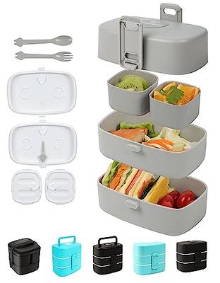  JCAKES Food Thermos Thermos Food Jar Lunch Thermos Lunch Box  2000ml 3-Tier Stackable Bento Case Sealed Leak-Proof Meal Box Microwave  Safe Portable Students Workers Food Container, For Family, Picnic: Home 