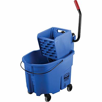 Lavex 35 Qt. Yellow Mop Bucket & Side Press Wringer Combo