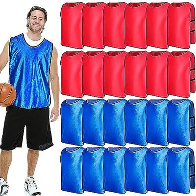 24 Pack Scrimmage Team Soccer Pinnies Vests Jerseys Mercerized