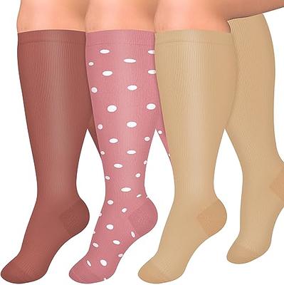 Graduated Medical Compression Socks for Women&Men 20-30mmhg Knee High Socks  Large-X-Large Multicoloured 1