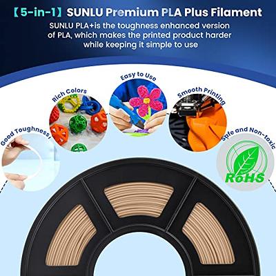 SUNLU 3D Printer Filament PLA Plus 1.75mm, SUNLU Neatly Wound PLA Filament  1.75mm PRO, PLA+ Filament for Most FDM 3D Printer, Dimensional Accuracy +/-  0.02 mm, 1 kg Spool(2.2lbs), Wood - Yahoo Shopping