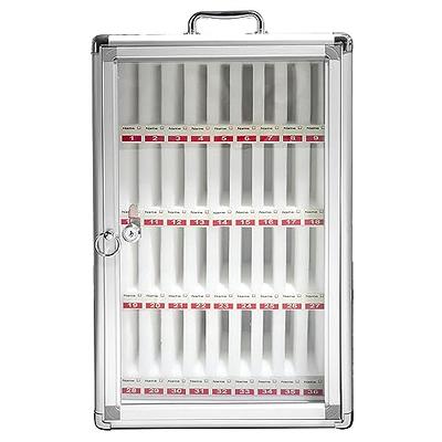 VEVOR 36 Slots Cell Phone Cabinet Silver Aluminum Alloy Pocket Chart Storage Locker Box w/Portable Handle Key Lock & Handwritten Tags Wall Mounted