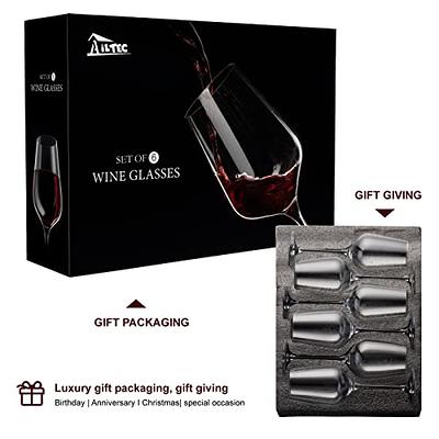 AILTEC Wine Glasses Set of 6, Crystal Glass with Stem for Drinking  Red/White/Cabernet Wine as Gifts Sets, Clear Lead-Free Premium Blown  Glassware (19oz,6 pack) - Yahoo Shopping