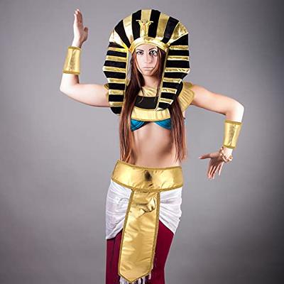 Men's Egyptian Costume Ancient Robe Pharaoh Egypt King Set Halloween Fancy  Dress