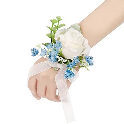 Amazon.com: Floroom Ivory Ranunculus Peony Wrist Corsage Wristlet Band  Bracelet and Men Boutonniere Set for White Wedding Flower Accessories Prom  Suit Decorations : Clothing, Shoes & Jewelry