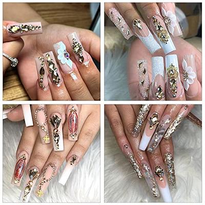 50 Pcs Champagne Nail Art Rhinestones