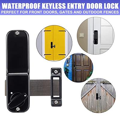 Stainless Steel 100% Mechanical Keyless Entry Door Lock with Handle,  Waterproof Door Locks with keypads Door knob, Digital Code Combination Door