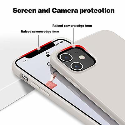  OTOFLY Soft Silicone Designed for iPhone 12/12 Pro Case,[Military  Grade Drop Protection] [Anti-Scratch Microfiber Lining] Shockproof  Protective Phone Case Slim Thin Cover 6.1 inch,Stone : Cell Phones &  Accessories