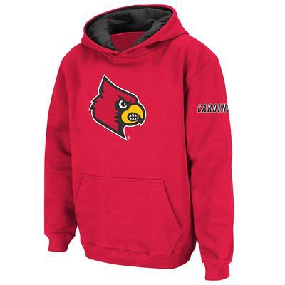 Men's Champion Gray Louisville Cardinals Athletics Logo Pullover Sweatshirt