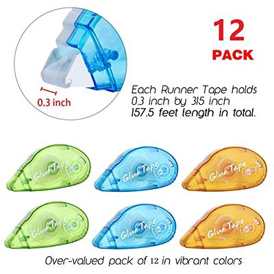 12 Pack Double Sided Tape Roller, Scrapbooking Tape, Permanent Adhesive Tape  Dispenser Runner for Crafts and Arts Projects, Photo-Safe - Yahoo Shopping