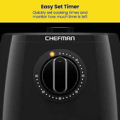 Chefman TurboFry 2-Quart Air Fryer, Dishwasher Safe Basket & Tray, Use  Little to No Oil For Healthy Food, 60 Minute Timer, Fry Healthier Meals  Fast