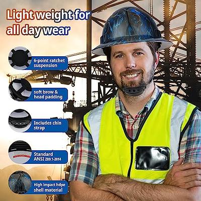 Full Brim Hard Hat - OSHA Safety Helmet Durable Lightweight Carbon