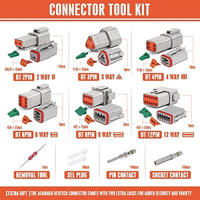 Amliber 4 Pin Connector Waterproof Automotive Electrical Connectors 4 Way  Automotive Wire Connectors Quick Disconnect Wiring Connectors Kit (12 Kits)  - Yahoo Shopping