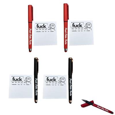 Fresh Outta Fucks Pad and Pen, Fresh Out of Fcks Pen Set, Black Post It  Notes, Snarky Novelty Office Supplies