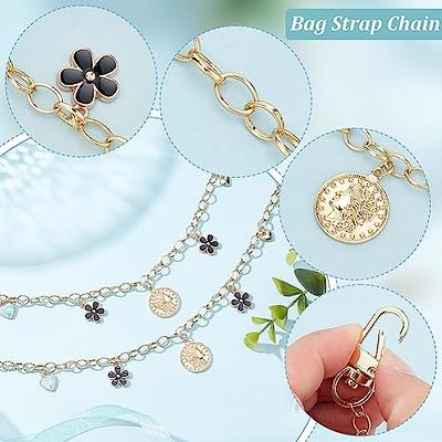 Anbys 2Pcs Bag Strap Extender Heart Shape Chain Strap Extender Replacement  Accessory Bag Chain Straps Charms for Shoulder Cross-Body Purse Clutch