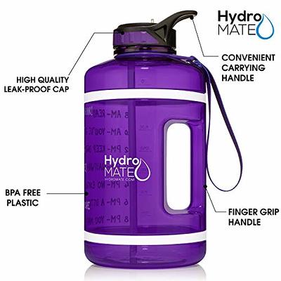 HydroMate 64 oz Motivational Water Bottle with Straw Pink Ombre