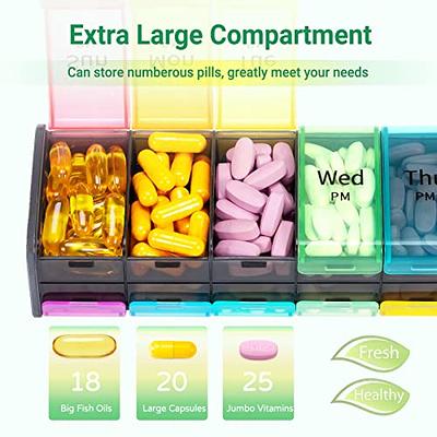 Extra Large Supplement Organizer, Betife Travel Weekly Pill