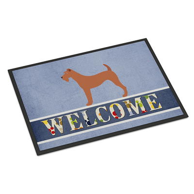 Mascot Hardware Relax Letter Printed Non-Slip Doormats for Indoor and Outdoor, Grey