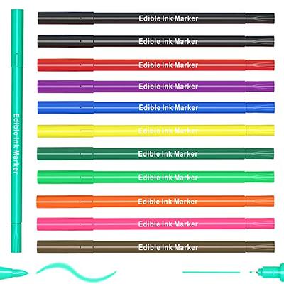 Food Coloring Marker Pens,12Pcs Dual Sided Food Grade and Edible Markers  with Fine&Thick Tip,Edible Pen Gourmet Writers for Decorating  Cake,Cookies,Fondant,Frosting,Easter Eggs,Painting,Drawing,Baking - Yahoo  Shopping