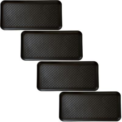 Mohawk Home Diamond Black 15 in. x 29 in. Boot Tray Mat