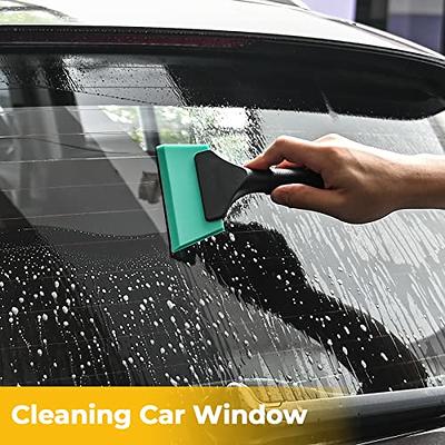Gomake Rubber Squeegee 5-inch Small Window Shower Squeegee,Auto Water Blade  for Car Windshield, Window, Mirror, Glass Door (Grass-Green)