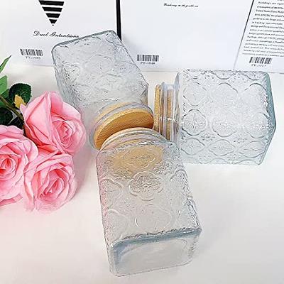 Floral Embossed Clamp Jars, Set of 3, Food Storage Containers