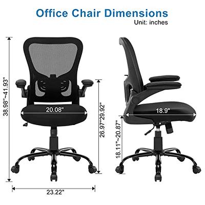 Office Chair Ergonomic Desk Chair - Mesh Computer Chair Home Office Desk  Chairs with Lumbar Support, Adjustable Height and Flip-up Armrests,  Comfortable Swivel Executive Task Chair BIFMA Passed, Black - Yahoo Shopping