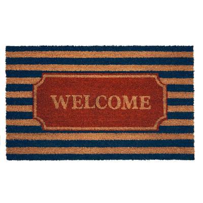 A1 Home Collections A1HC Welcome Mat Black/Beige 23 in. x 38 in