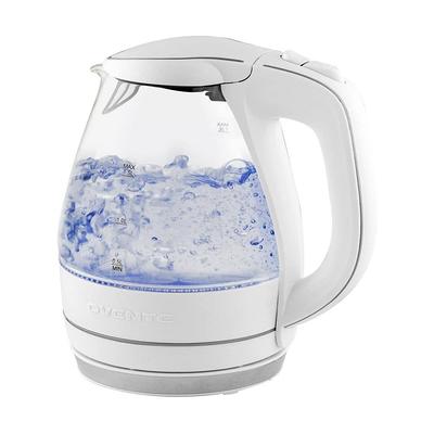 BELLA 1.7 Liter Glass Electric Kettle, Quickly Boil 7 Cups of Water in 6-7  Minutes, Soft Blue LED Lights Illuminate While Boiling, Cordless Portable