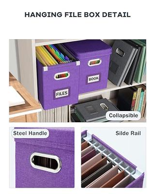 Oterri File Storage Organizer Box,Filing Box,Portable File Box