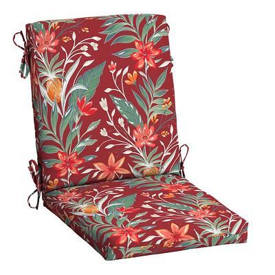 Arden Selections Outdoor Deep Seating Cushion Set 24 x 24, Red Leaf Palm