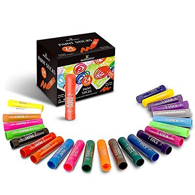 Playkidiz Paint Sticks, 30 Pack Bulk Set, Classic, Neon & Metallic Colors,  Twistable Crayon Paint Sticks, Mess-Free Tempera & Poster Paint, Quick