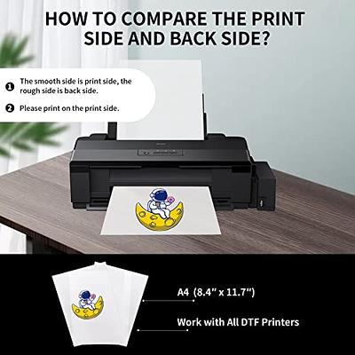 Welacer A4 100 Sheets DTF Transfer Glossy Film Pretreat Sheets, PET Heat Transfer  Paper for Epson Inkjet Printer Direct Print on T shirts Textile - Yahoo  Shopping