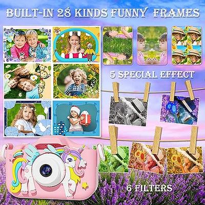 HIMEN Kids Camera Toys for Girls Age 3-8 - Christmas Birthday Gifts for 4 5  6 7 9 10 12 Year Old Girls,Kids Digital Video Selfie Camera for