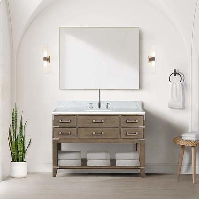 Lexora Sherman 72 in W x 22 in D Black Double Bath Vanity, Carrara