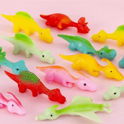 10PCS Slingshot Dinosaur Rubber Dinosaur Flick Dinosaur Flying