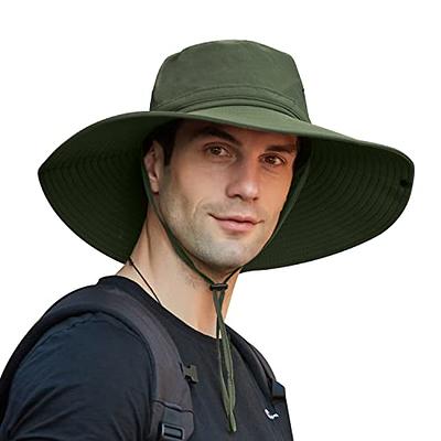 Men Big Wide Brim Bucket Hat UPF Sun UV Protection Hiking Fishing Hat Cap