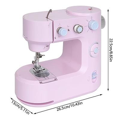 Electric Sewing Machine Basic Sewing Machine Portable Electric Crafting  Mending Machine 12 Built-In Stitches Pink 