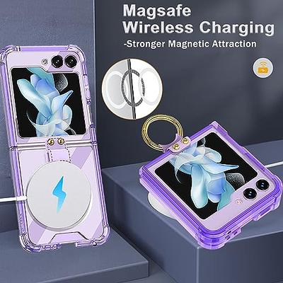 Z Flip 5 Clear Case,magnetic Crystal Clear Shockproof Case For Samsung  Galaxy Z Flip 5 Compatible With Magsafe